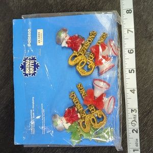 2/$15 Shiny Brite poloron Mouse Christmas decorations New Old Stock Vintage